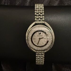 Swarovski Silver Crystal-Embellished Watch